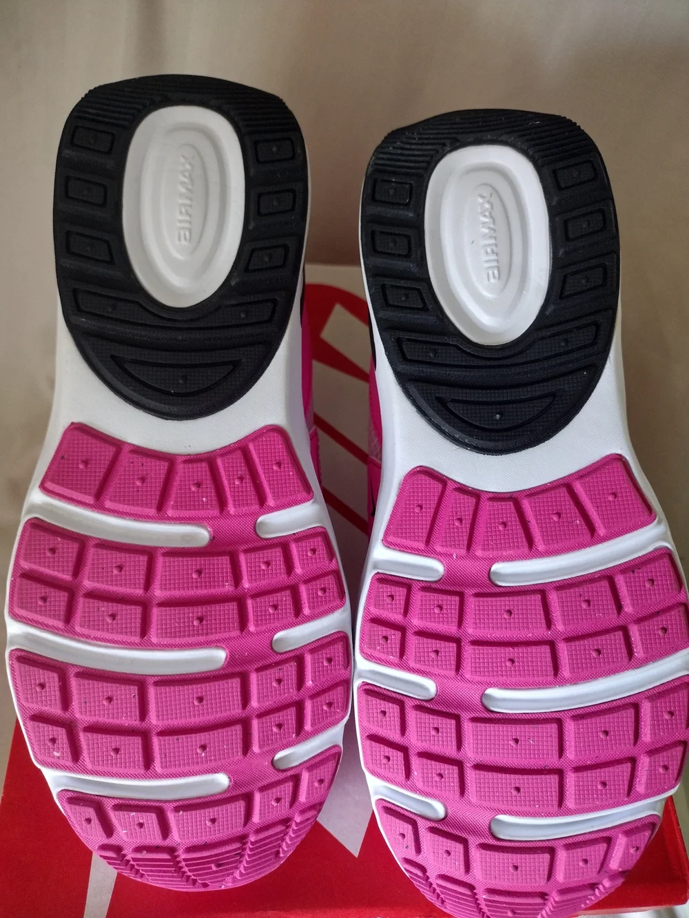 Nike Kids Pink and White Velcro Athletic Sneakers